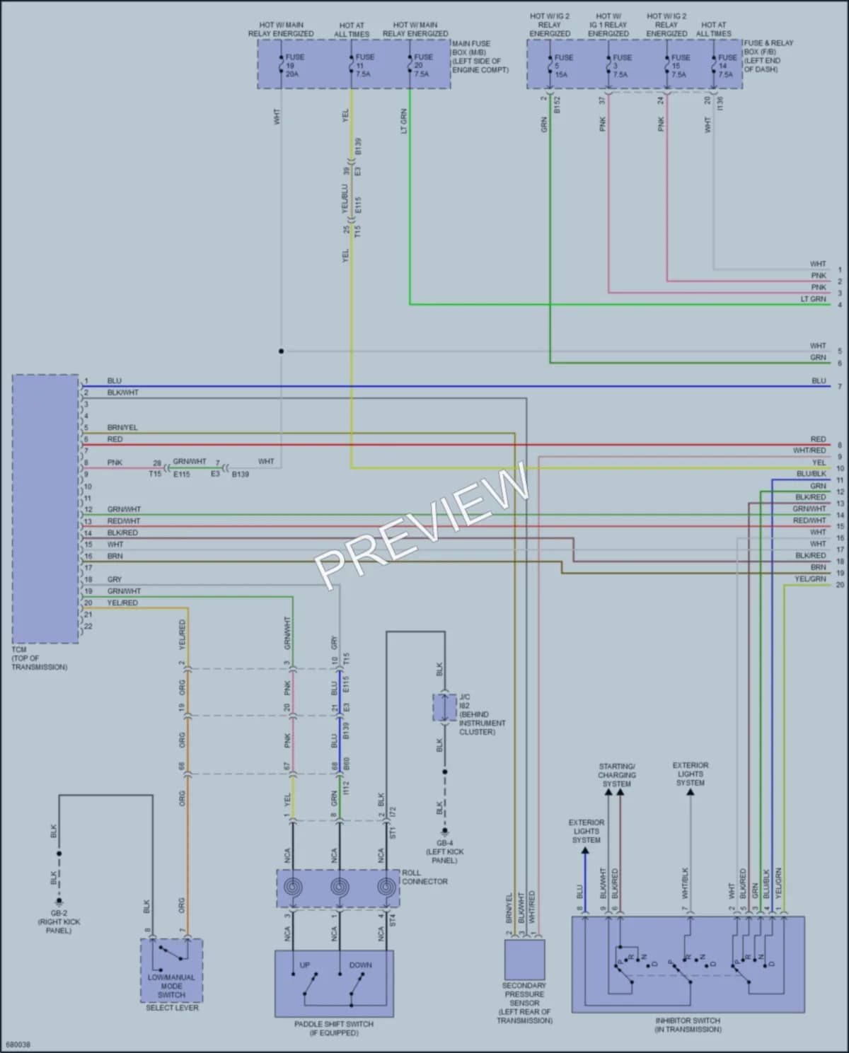 2019 Subaru Crosstrek Transmission wiring diagram preview