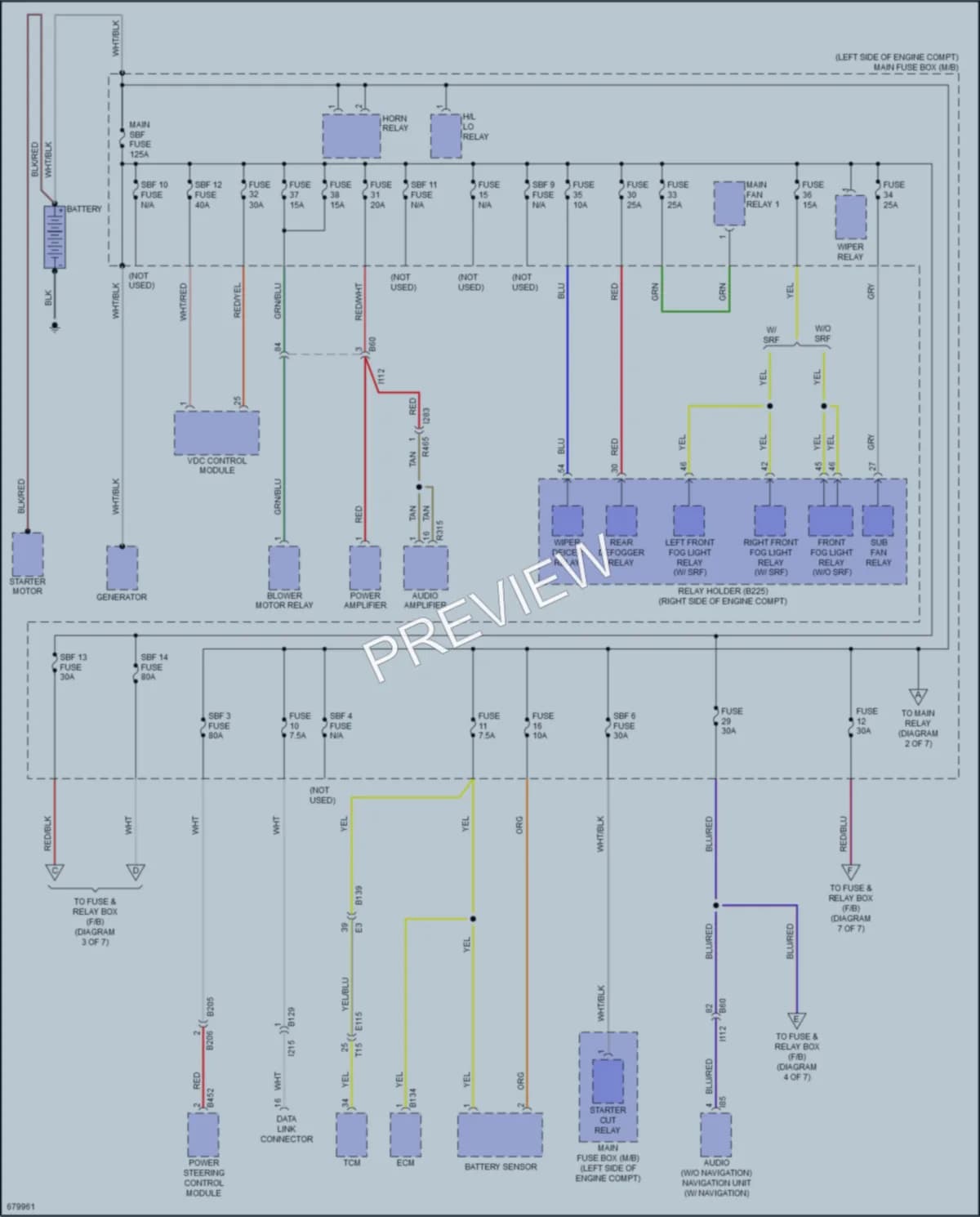 2019 Subaru CrosstrekHybrid Power Distribution wiring diagram preview