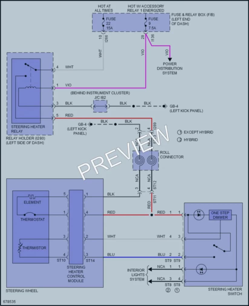 2019 Subaru CrosstrekHybrid Power Seats wiring diagram preview