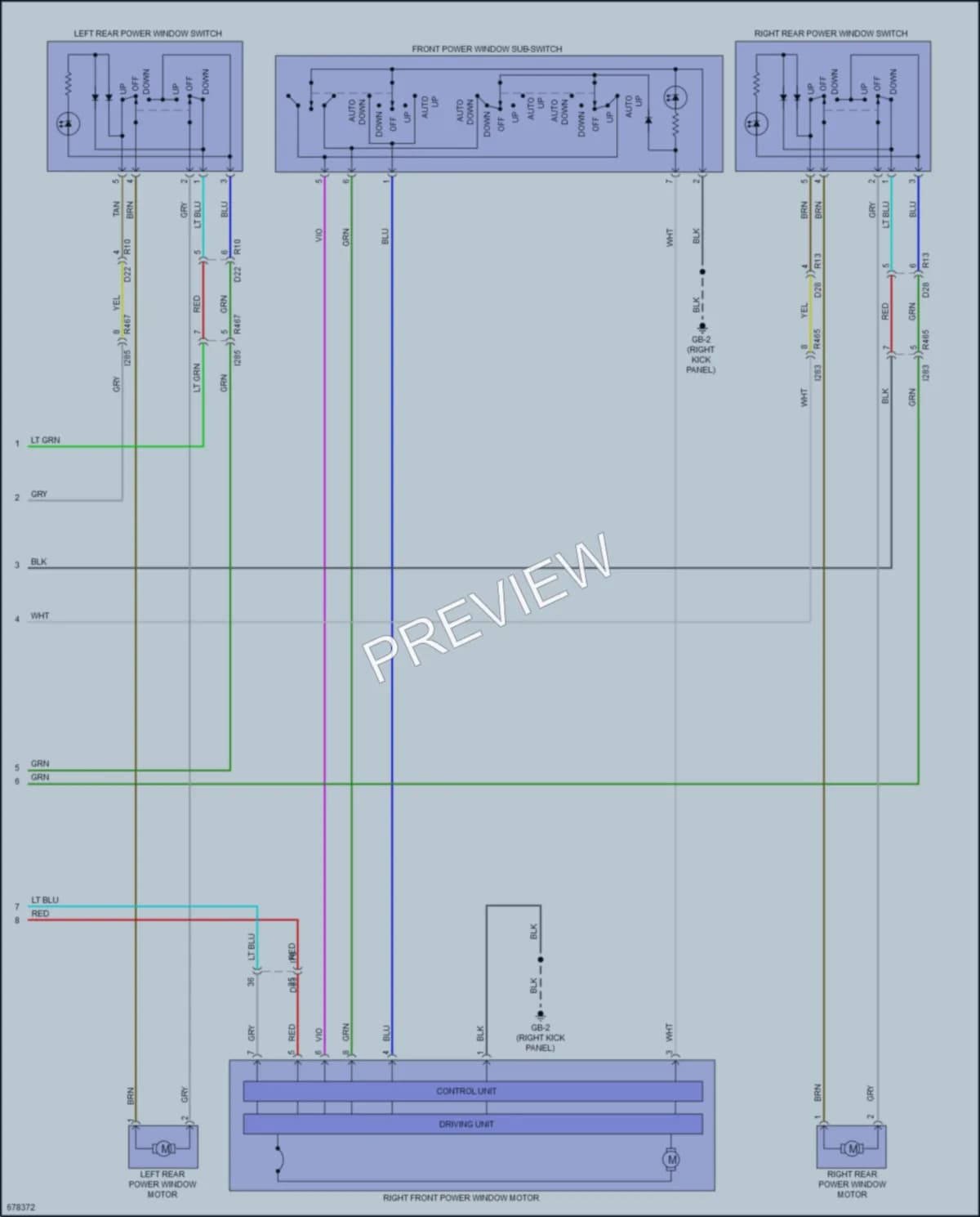 2019 Subaru Forester Power Windows wiring diagram preview
