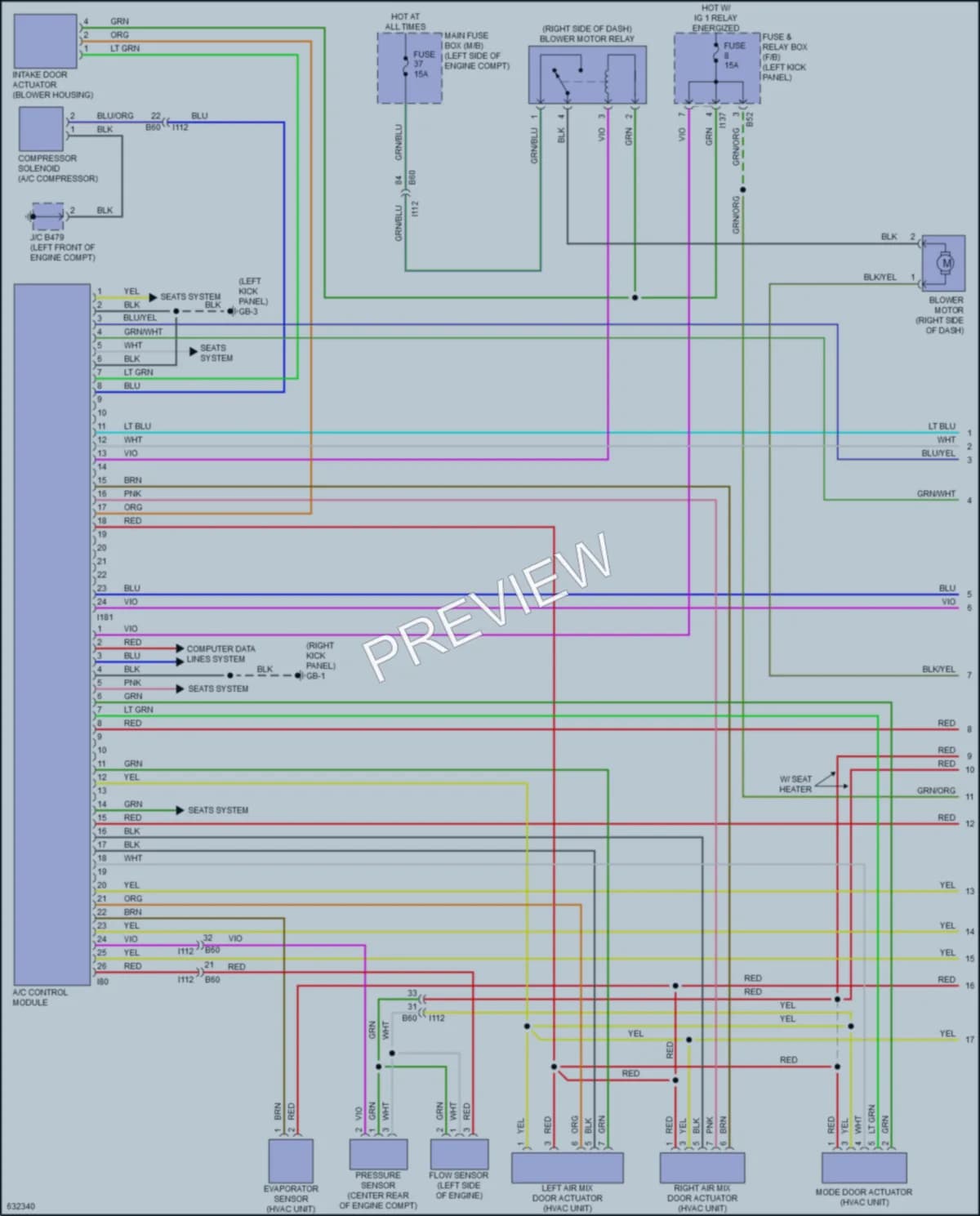 2019 Subaru Legacy Air Conditioning wiring diagram preview