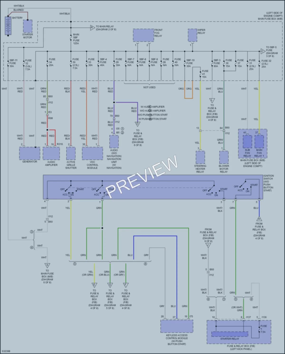 2019 Subaru Outback Power Distribution wiring diagram preview