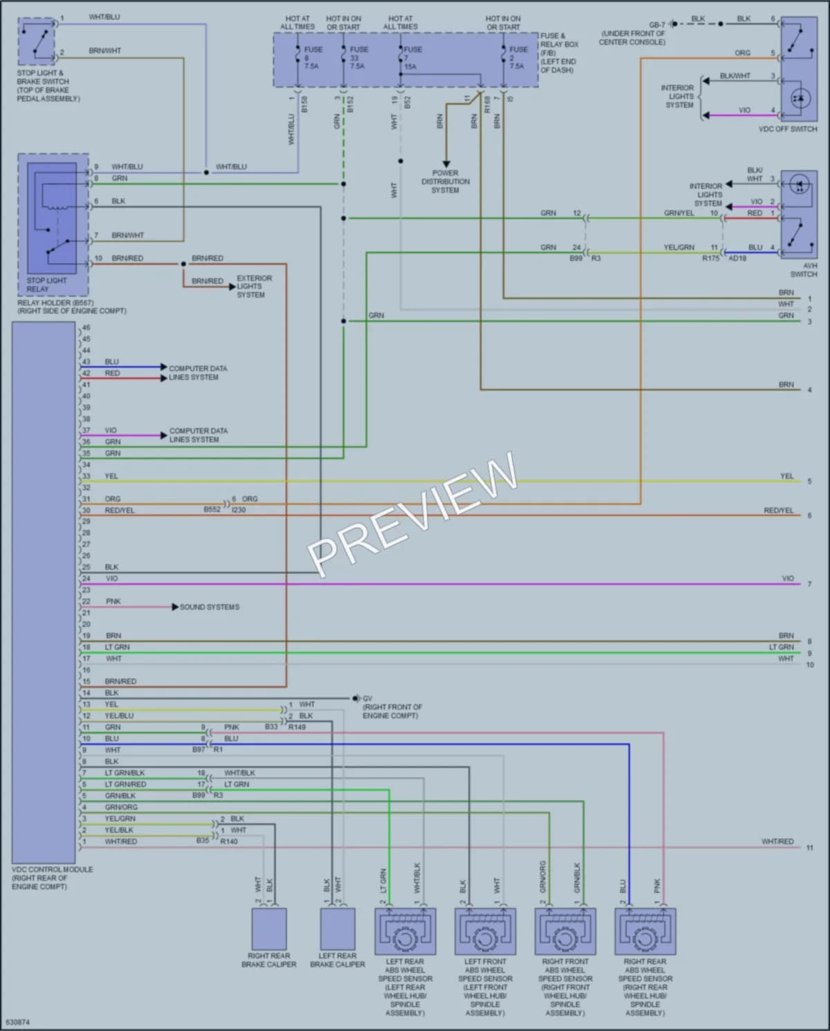 2019 Subaru WRX Anti Lock Brakes wiring diagram preview