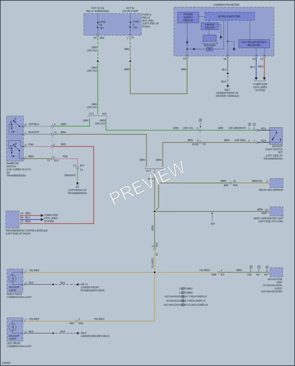 2019 Subaru WRX Exterior Lights wiring diagram preview