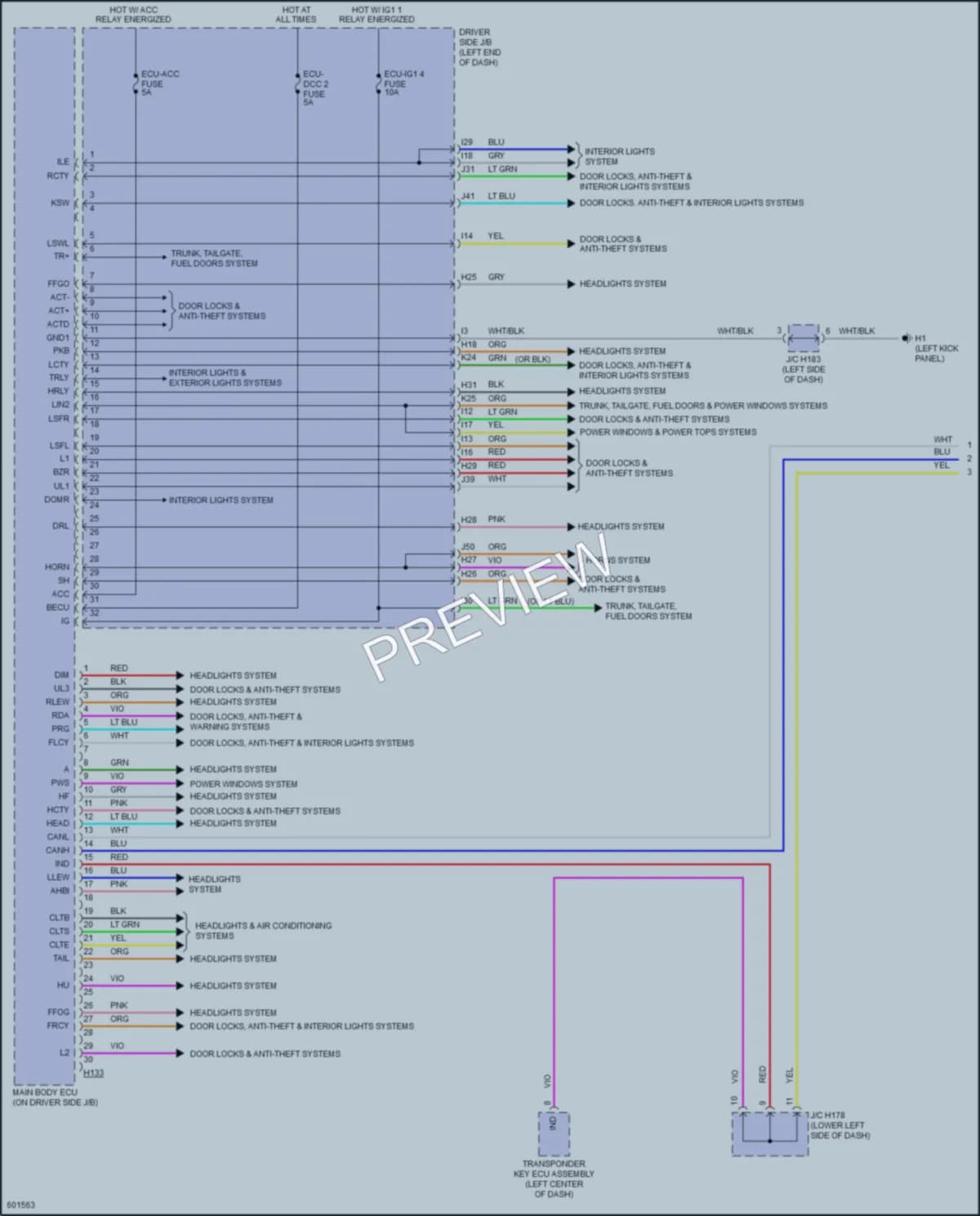 2019 Toyota Sequoia Body Control Modules wiring diagram preview