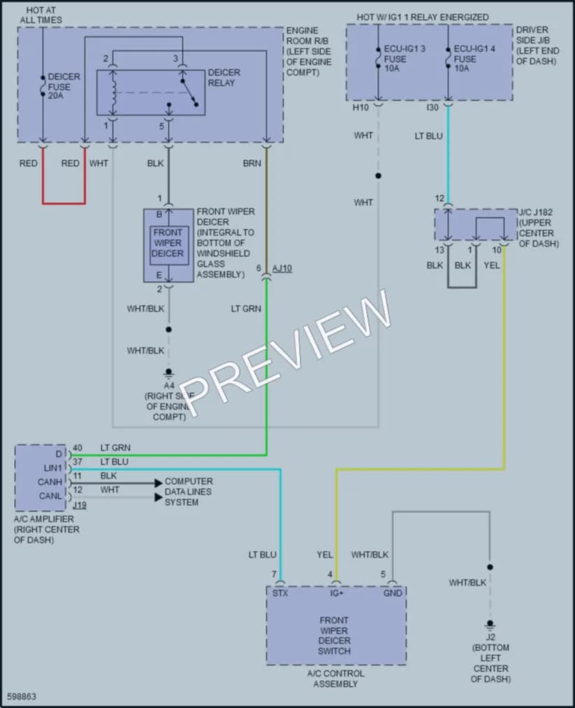 2019 Toyota Tundra Defoggers wiring diagram preview