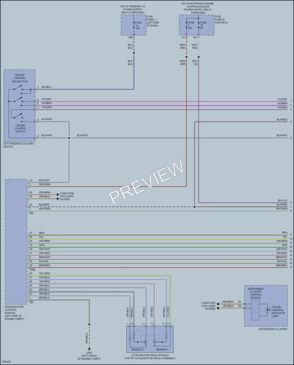 2019 Volkswagen Beetle Cruise Control wiring diagram preview