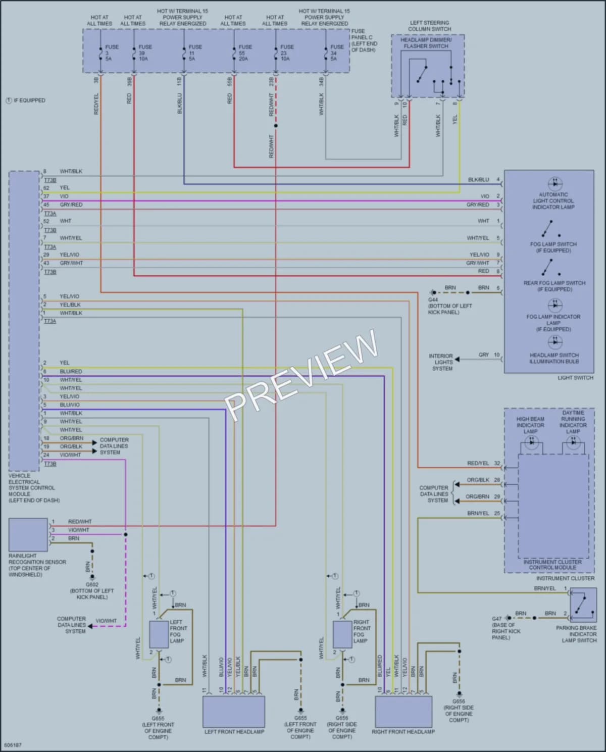 2019 Volkswagen Beetle Headlights wiring diagram preview
