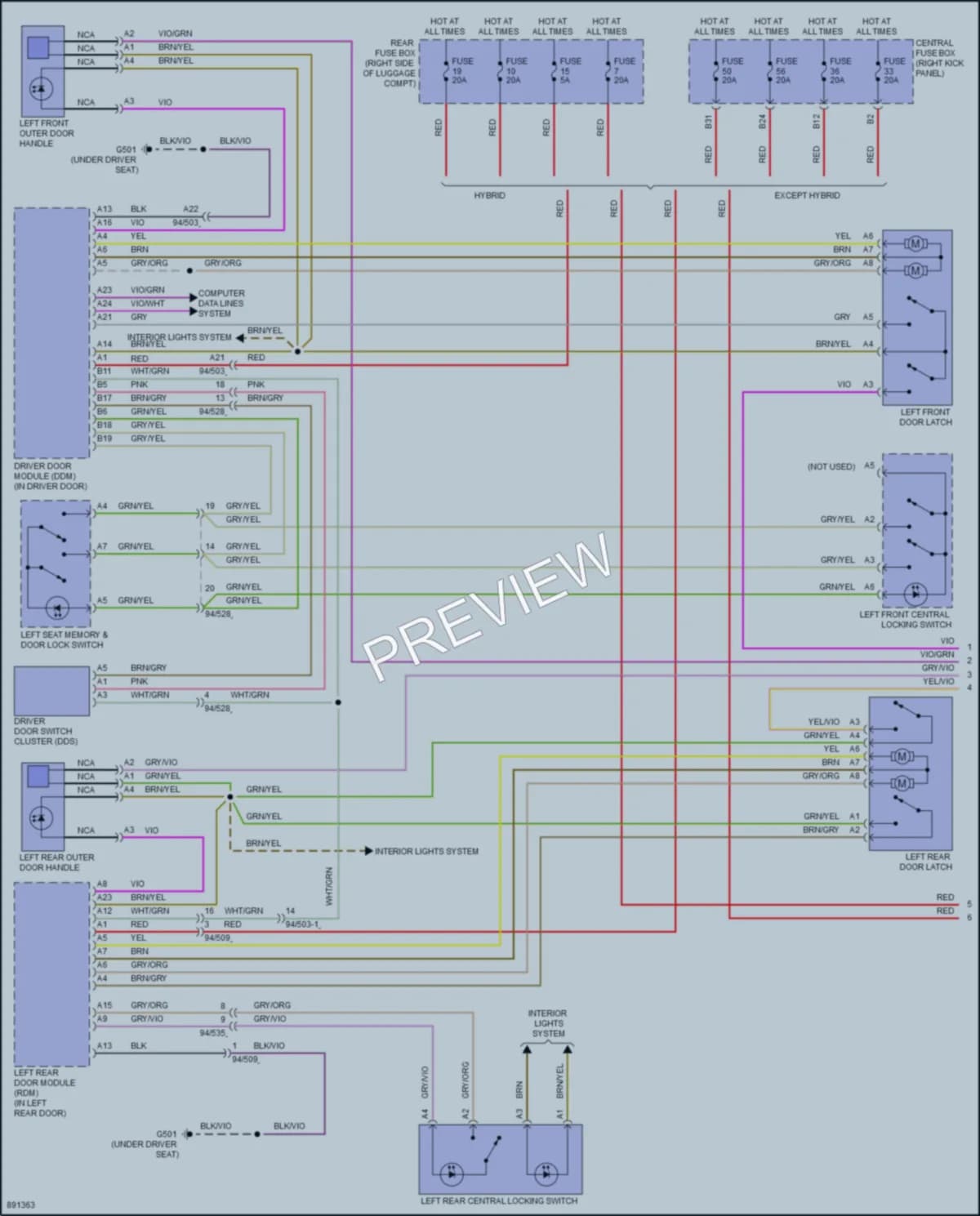 2019 Volvo S60 Anti Theft wiring diagram preview