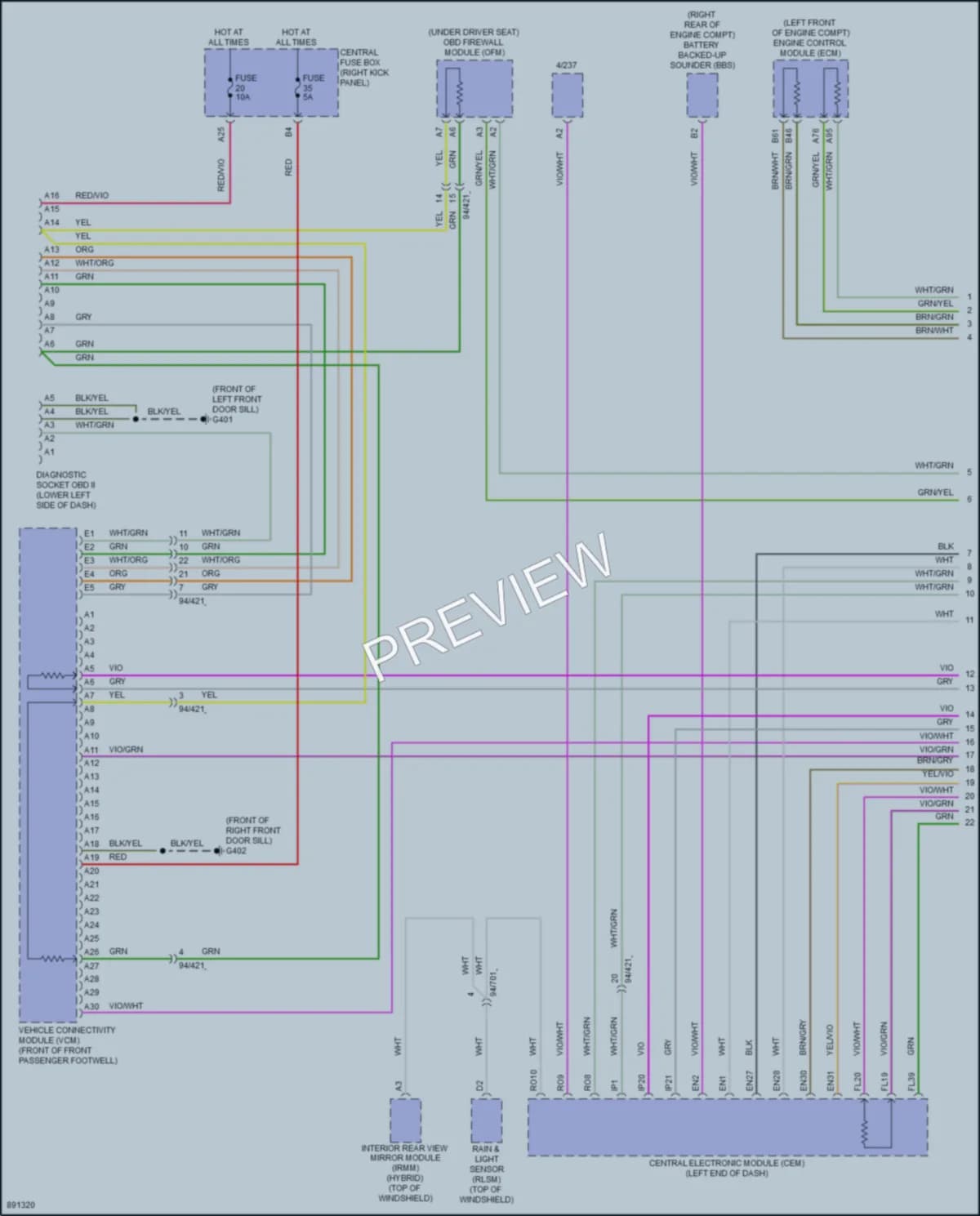 2019 Volvo S60 Computer Data Lines wiring diagram preview