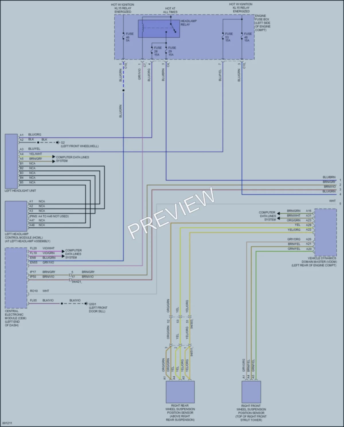 2019 Volvo S60 Headlights wiring diagram preview