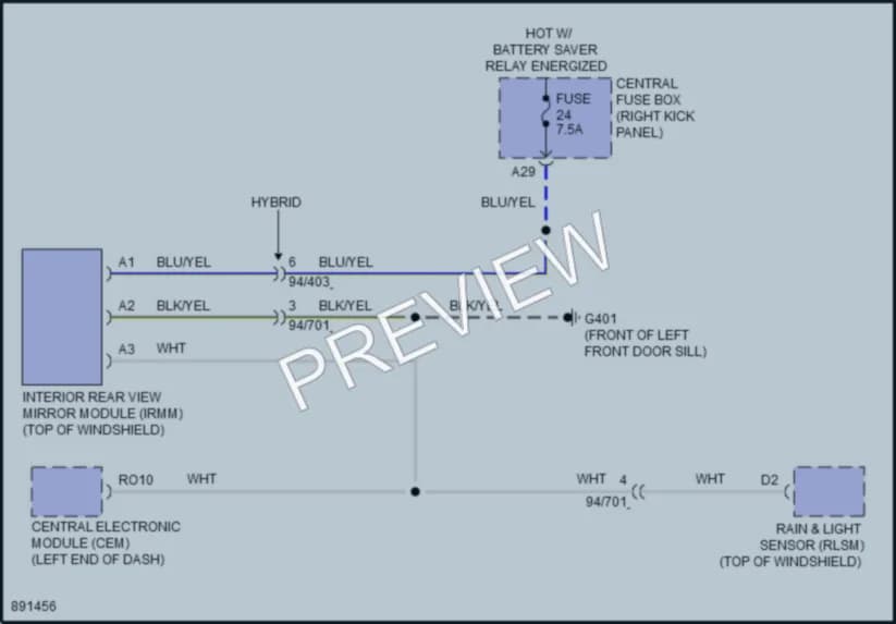 2019 Volvo S60 Power Mirrors wiring diagram preview