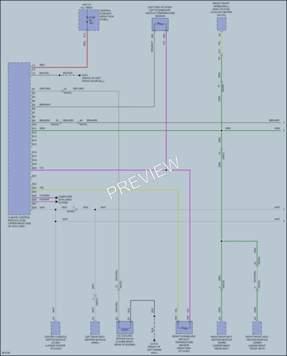 2019 Volvo S60PlugIn Air Conditioning wiring diagram preview