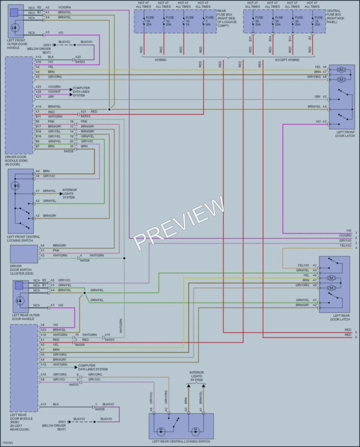 2019 Volvo XC90 Anti Theft wiring diagram preview