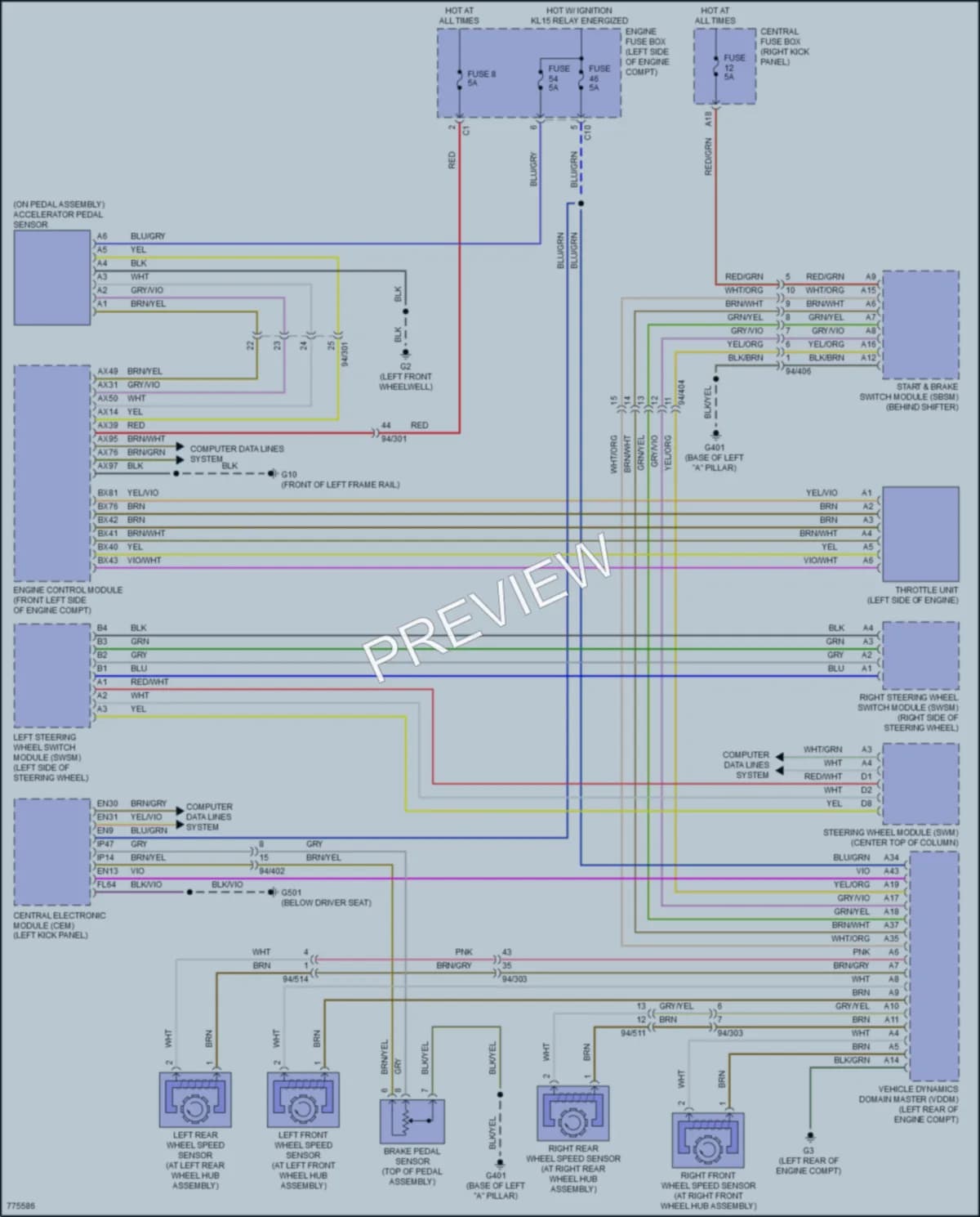 2019 Volvo XC90 Cruise Control wiring diagram preview