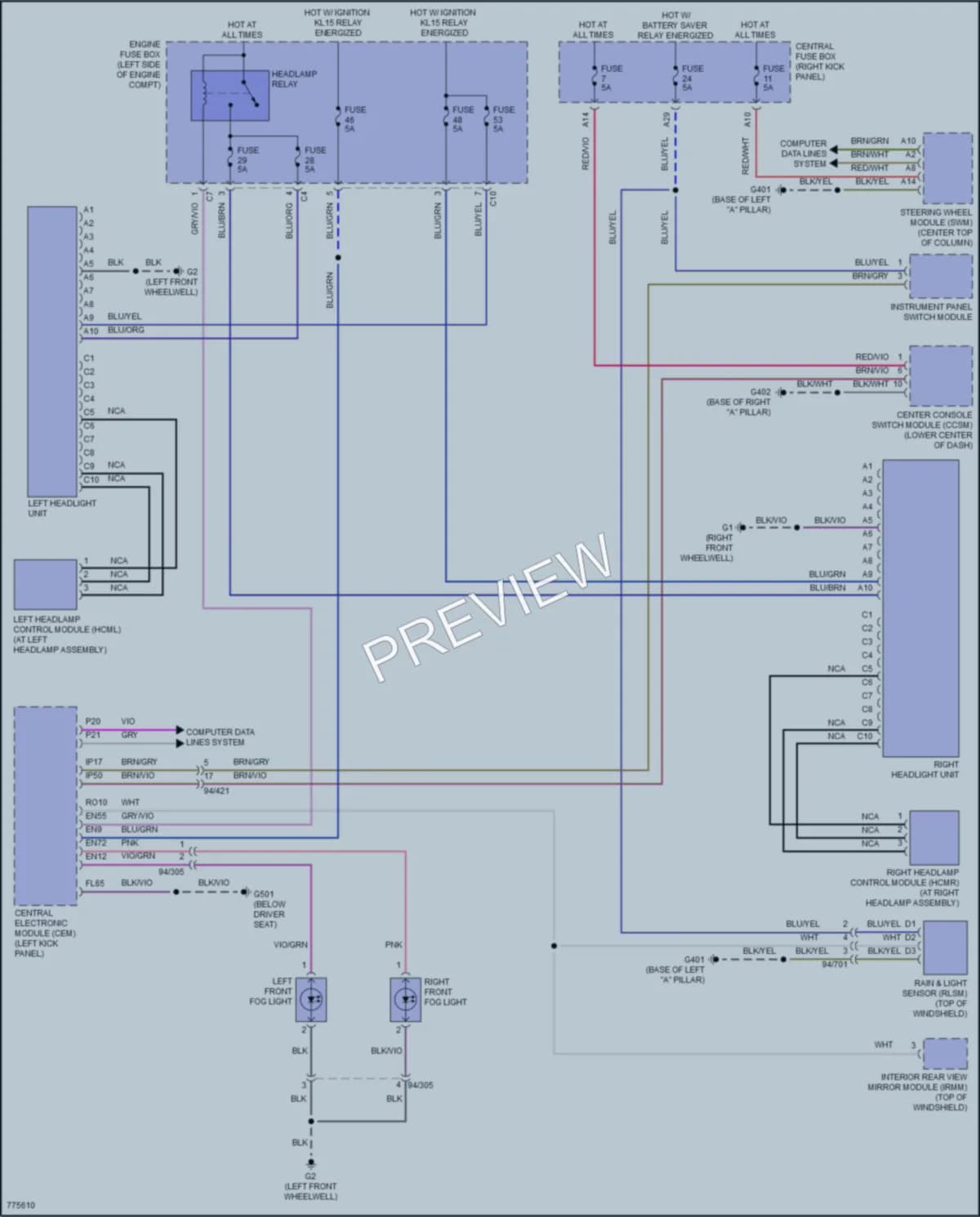 2019 Volvo XC90 Headlights wiring diagram preview