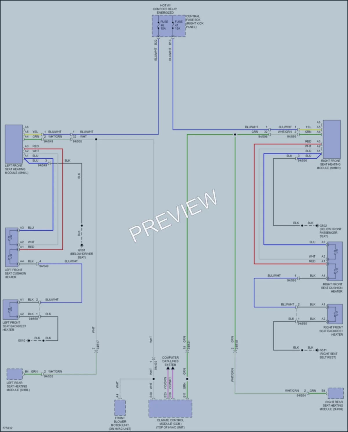 2019 Volvo XC90 Power Seats wiring diagram preview