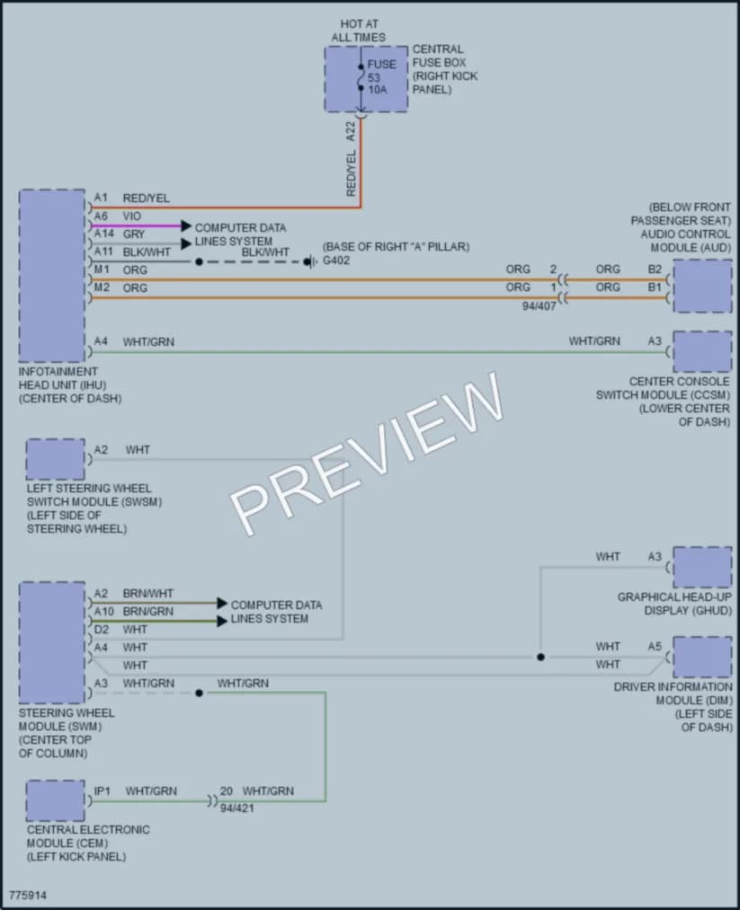 2019 Volvo XC90PlugIn Radio wiring diagram preview