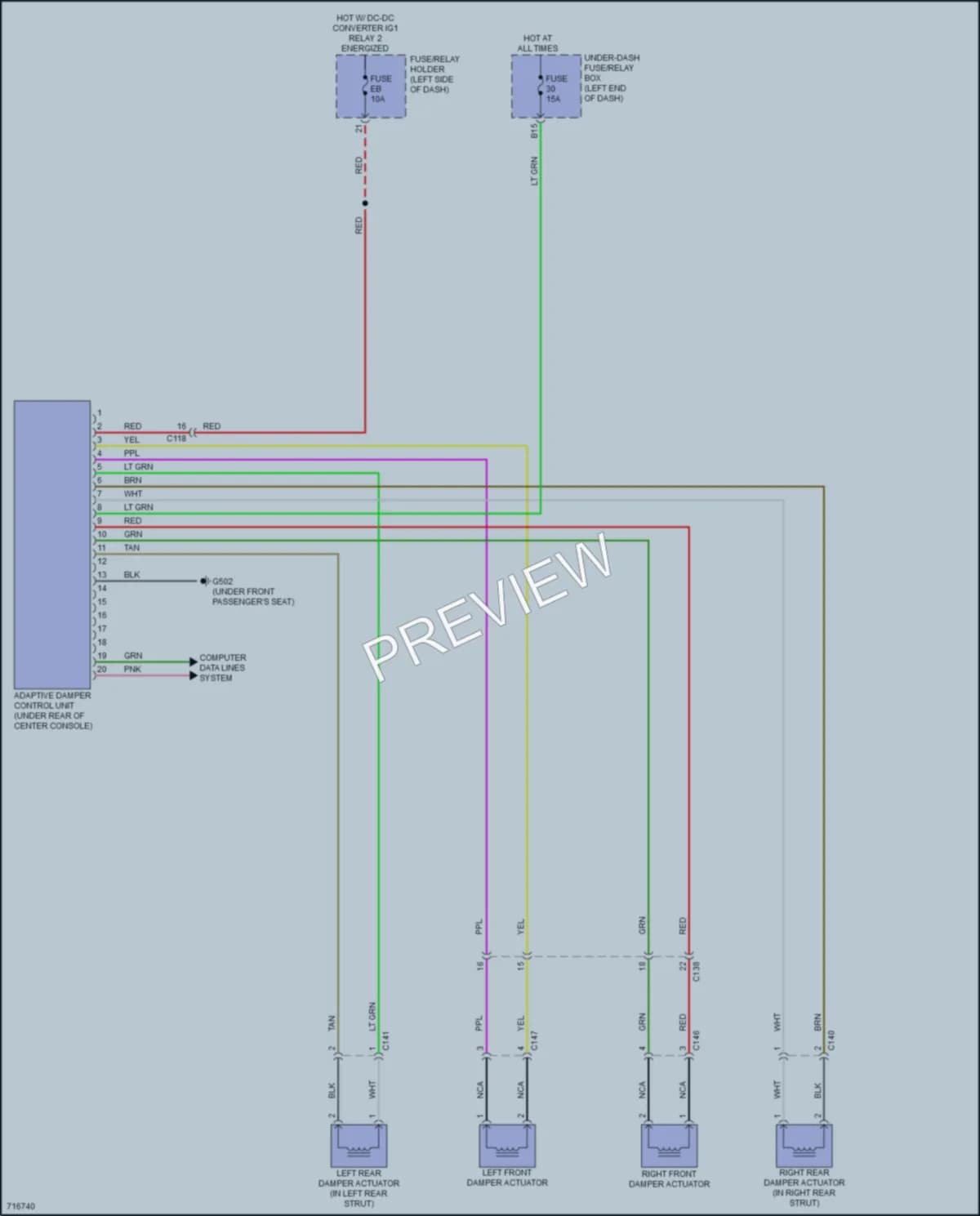 2020 Acura RDX Electronic Suspension wiring diagram preview