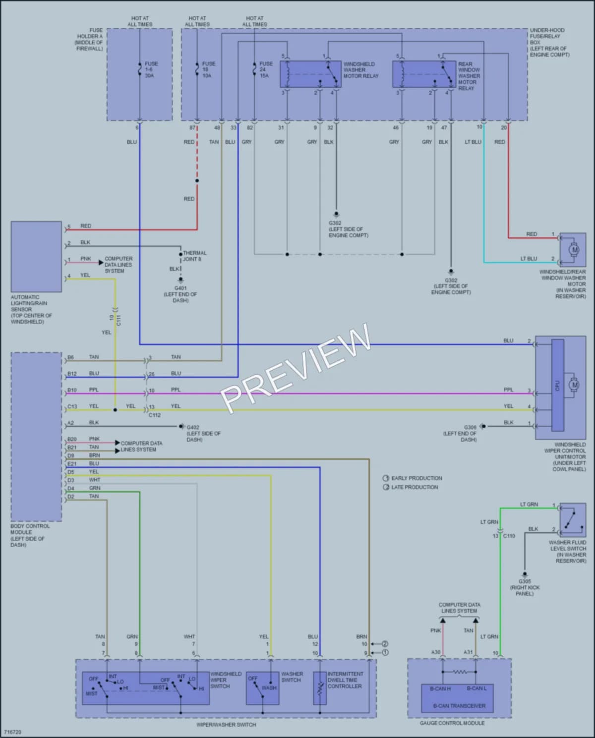 2020 Acura RDX Wiper Washer wiring diagram preview