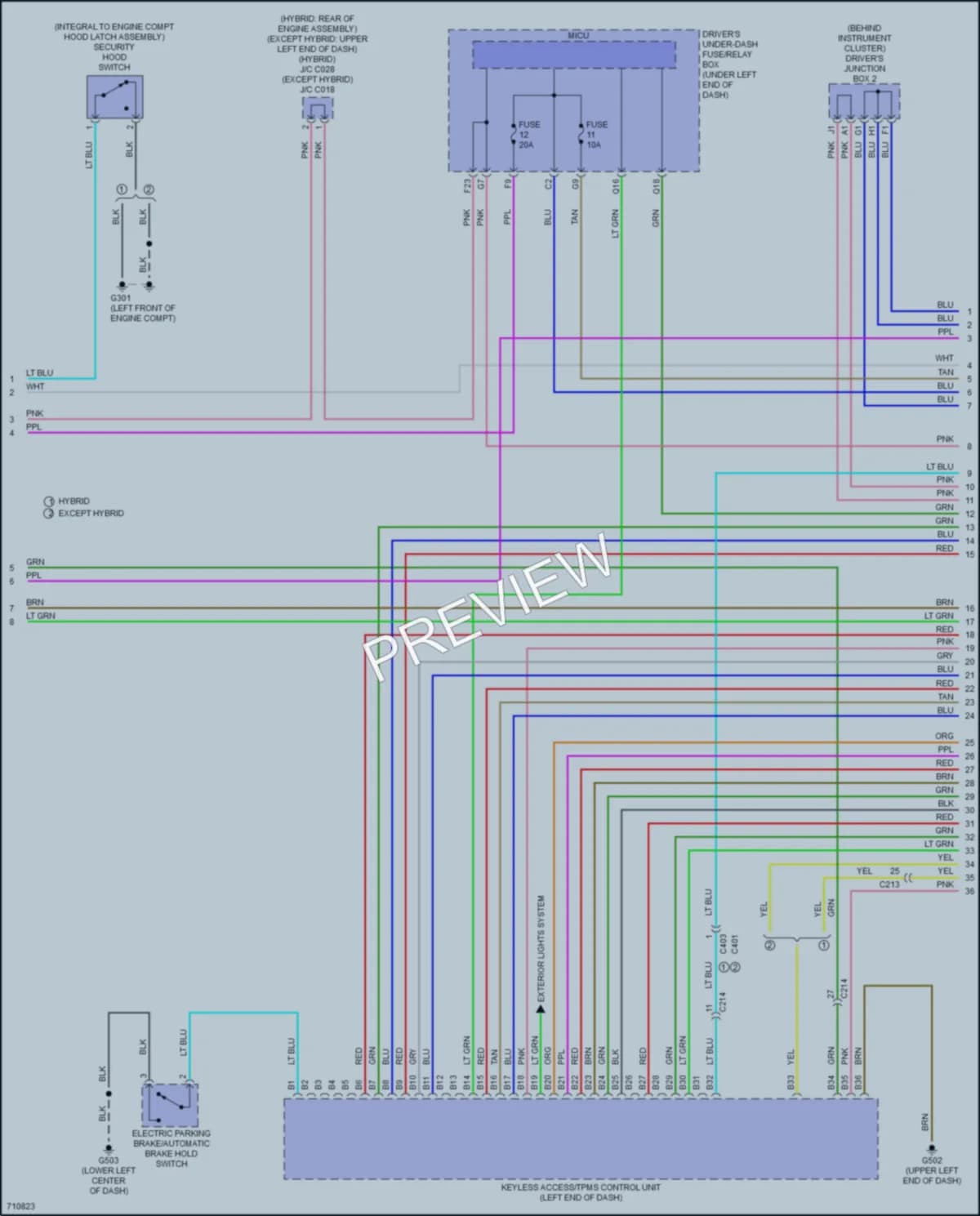 2020 Acura RLX Anti Theft wiring diagram preview