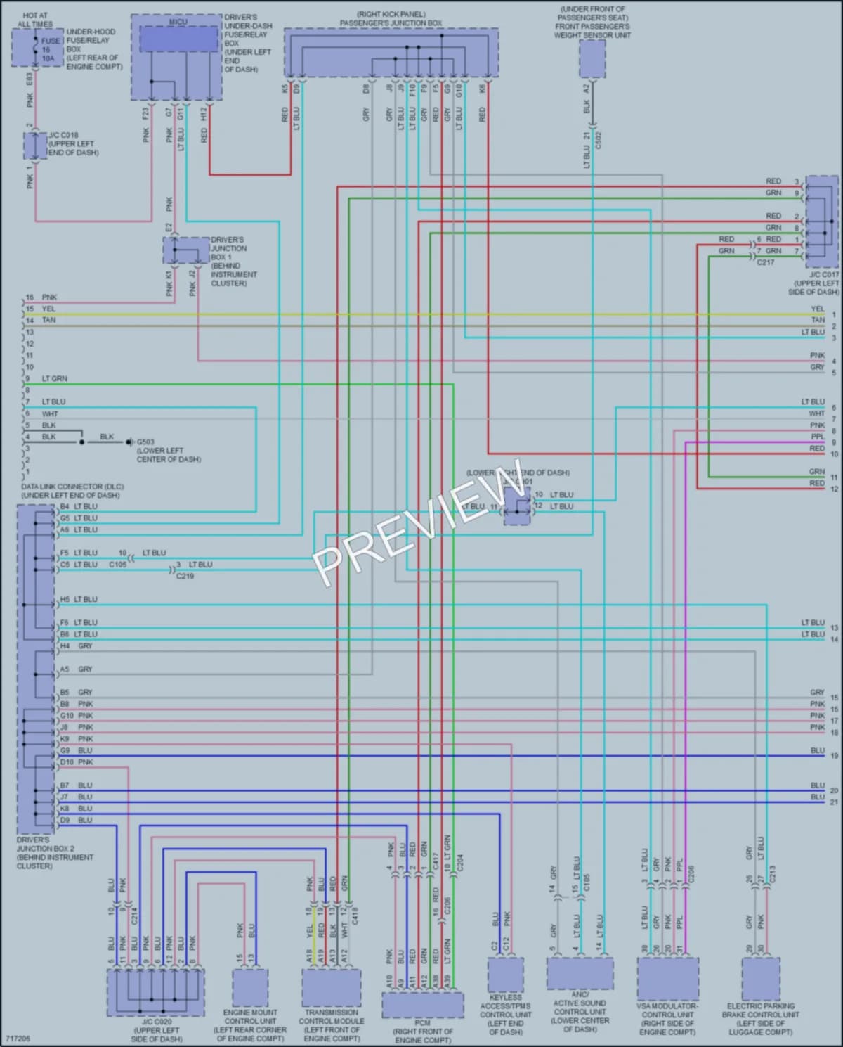 2020 Acura RLX Computer Data Lines wiring diagram preview