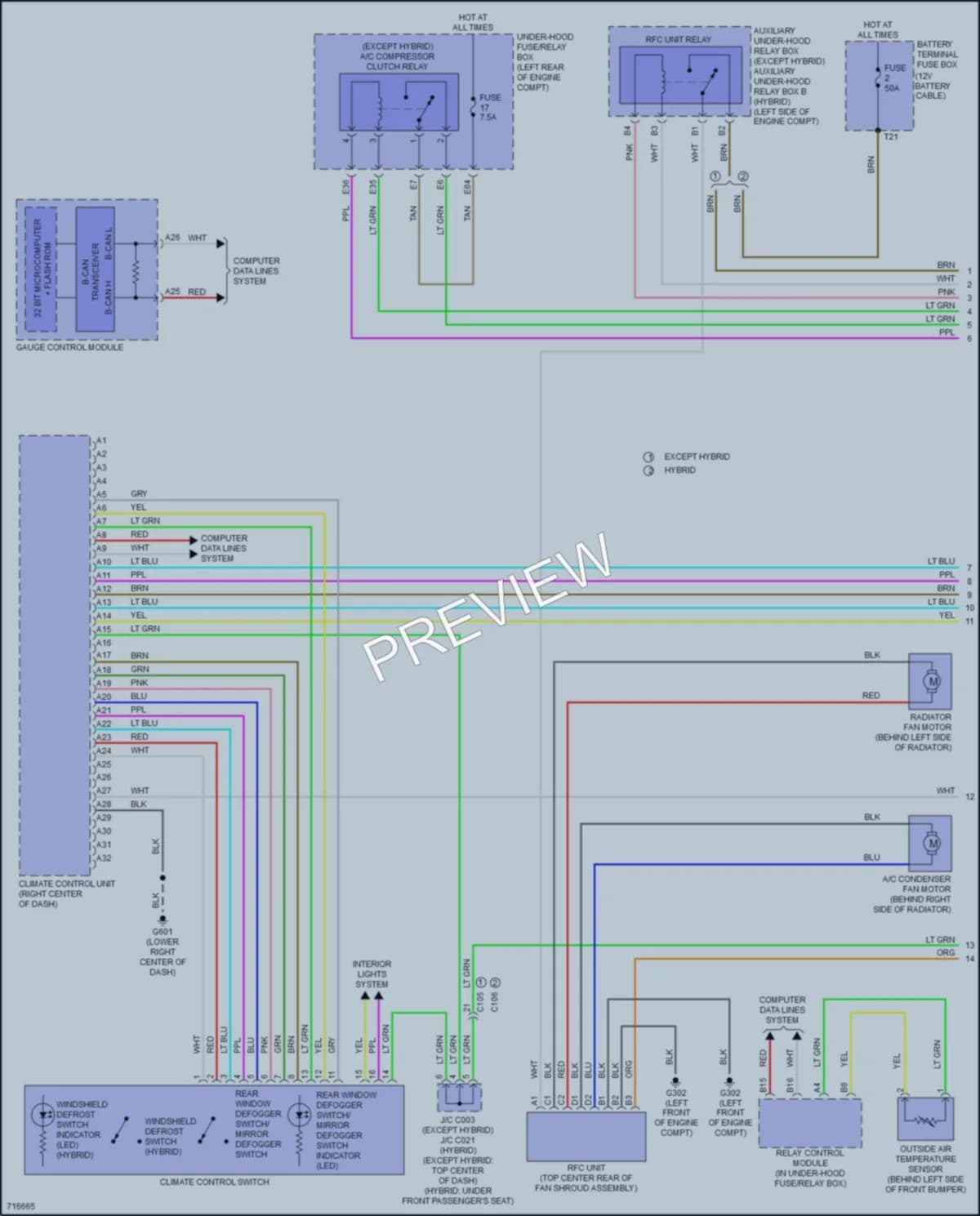 2020 Acura RLXSportHybrid Air Conditioning wiring diagram preview