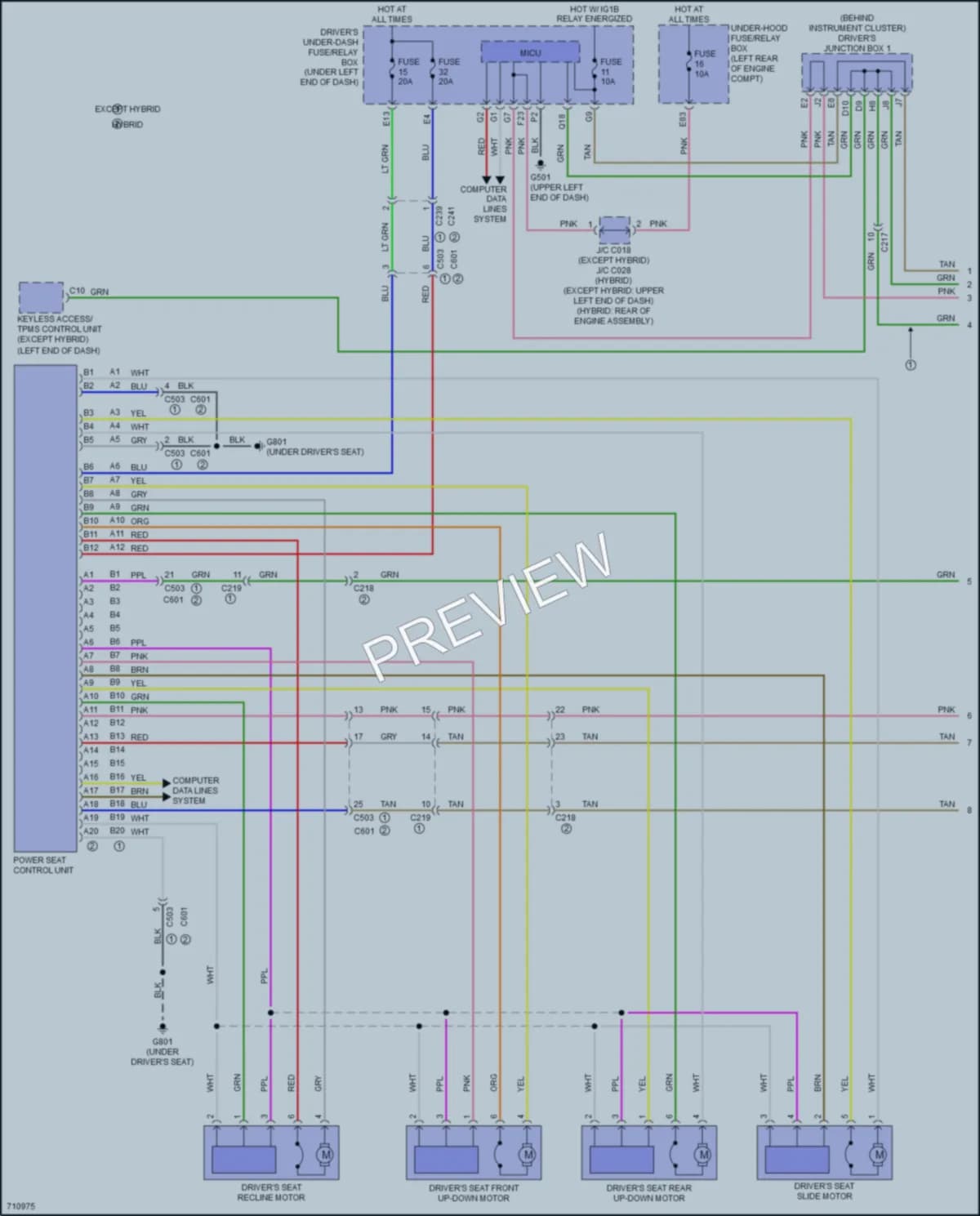 2020 Acura RLXSportHybrid Memory Systems wiring diagram preview