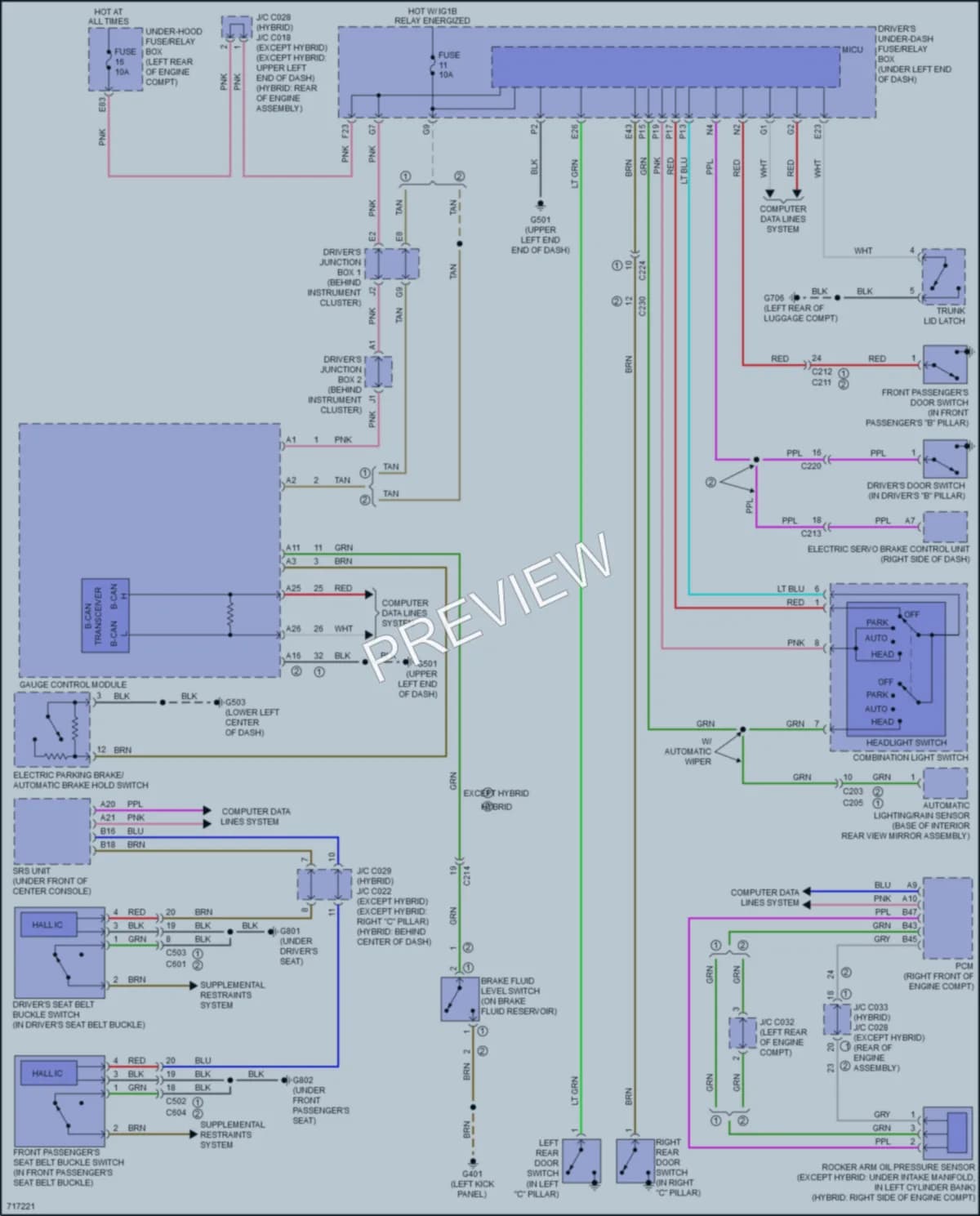 2020 Acura RLXSportHybrid Warning Systems wiring diagram preview