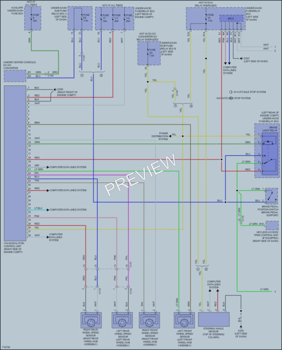 2020 Acura TLX Anti Lock Brakes wiring diagram preview