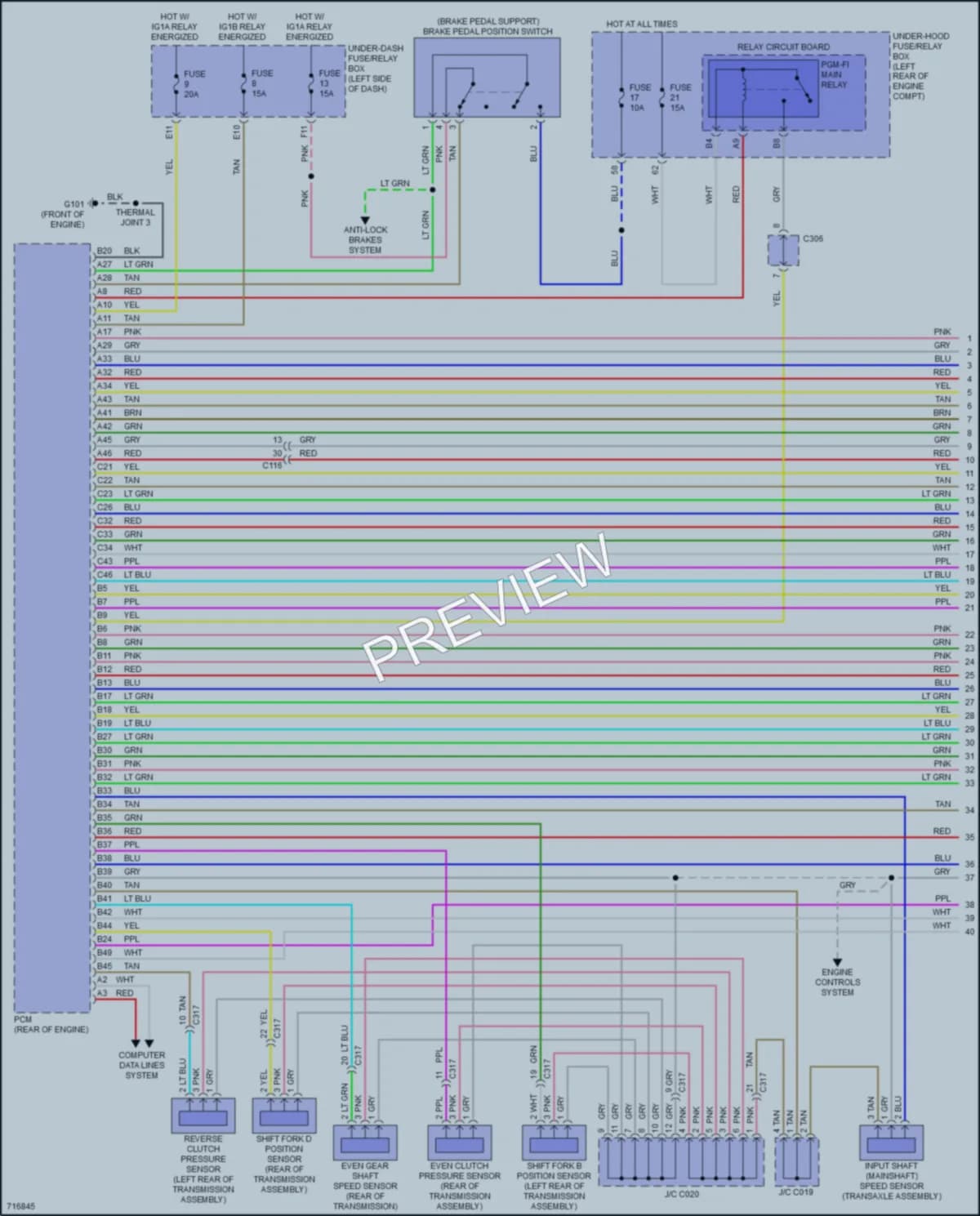 2020 Acura TLX Transmission wiring diagram preview