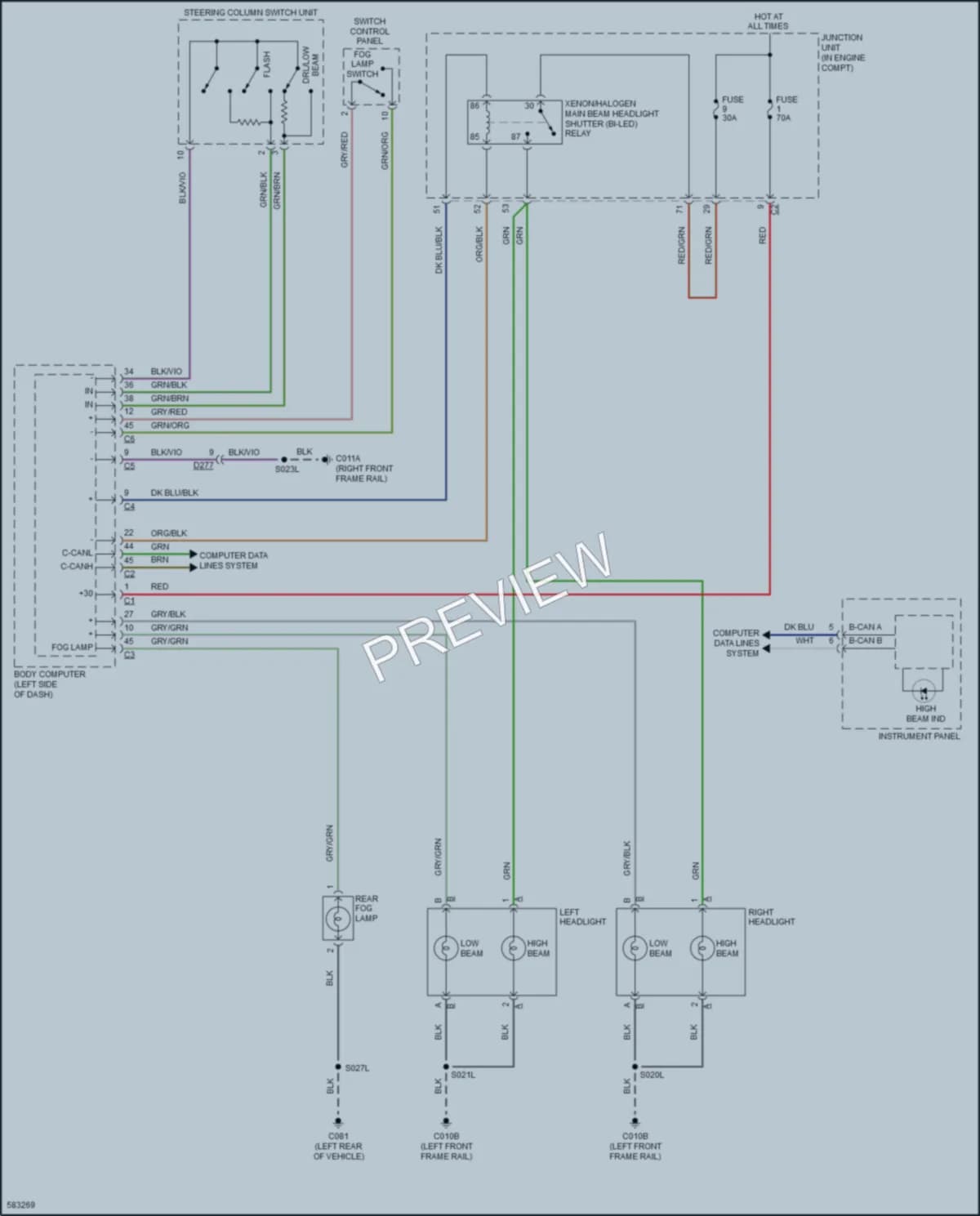 2020 AlfaRomeo 4C Headlights wiring diagram preview