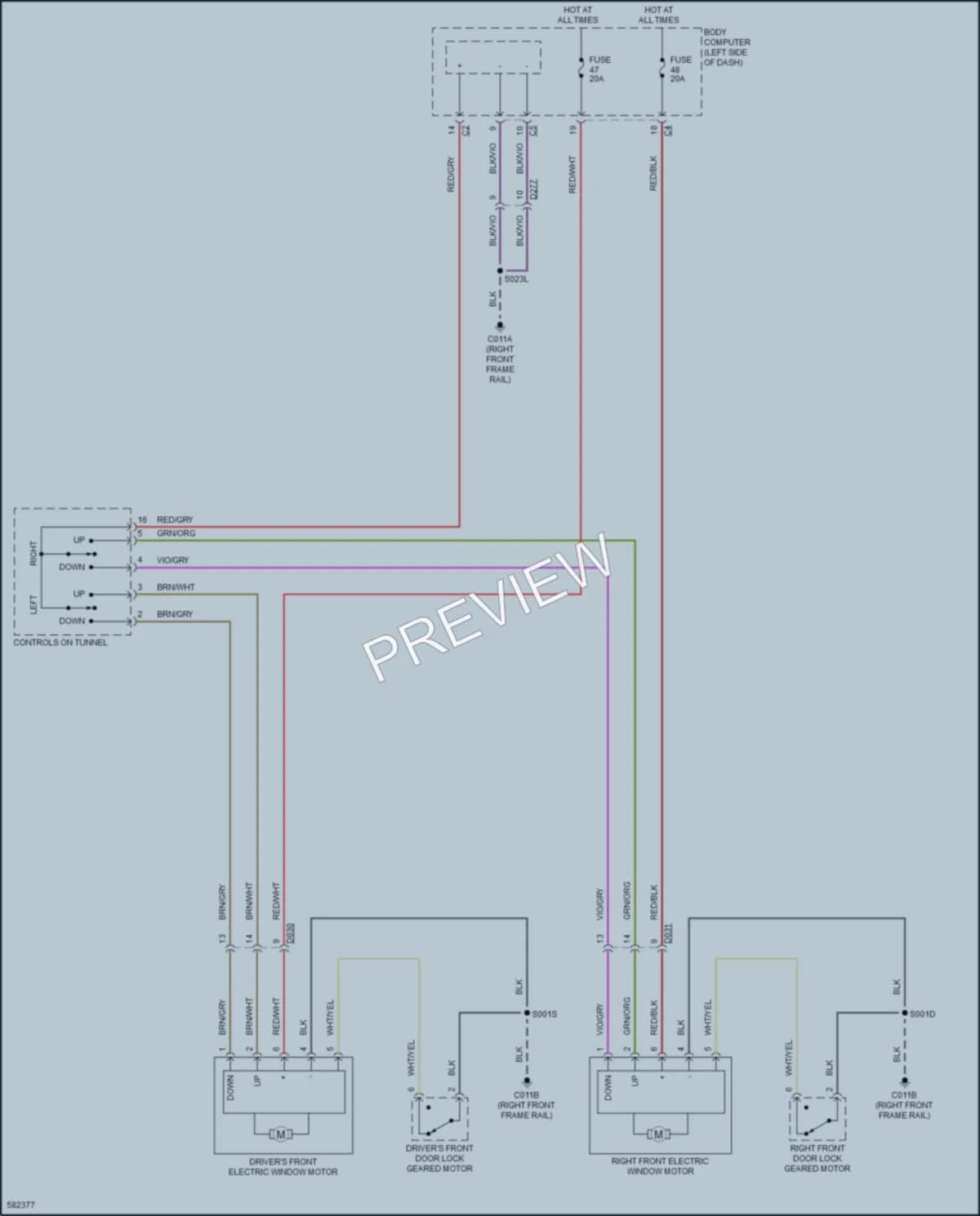 2020 AlfaRomeo 4C Power Windows wiring diagram preview