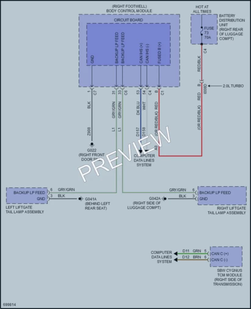 2020 AlfaRomeo Giulia Exterior Lights wiring diagram preview