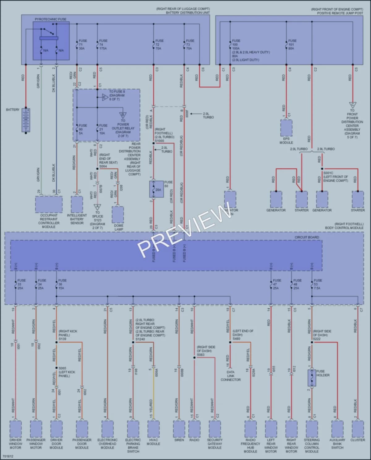 2020 AlfaRomeo Giulia Power Distribution wiring diagram preview