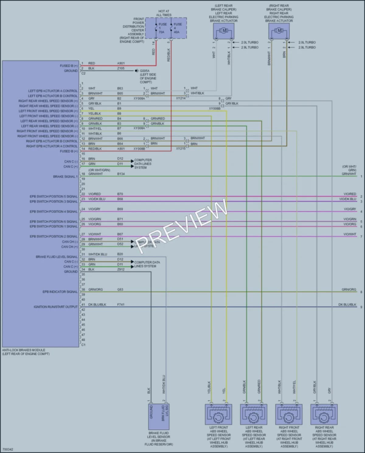 2020 AlfaRomeo Stelvio Anti Lock Brakes wiring diagram preview