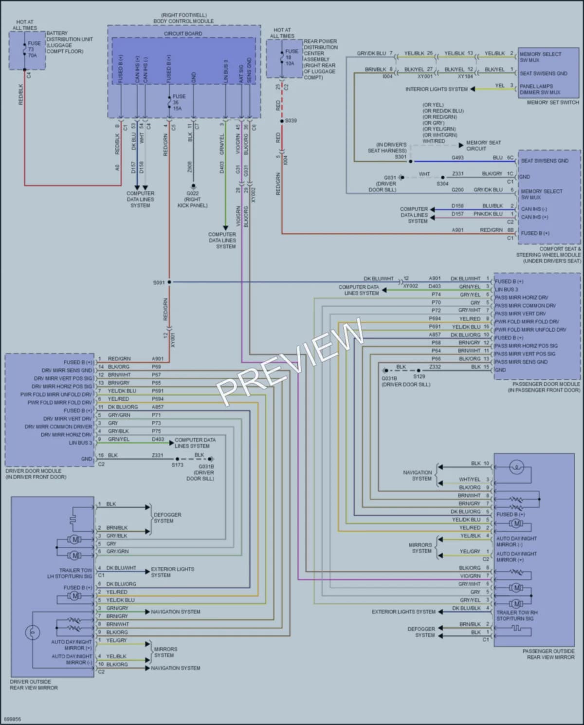 2020 AlfaRomeo Stelvio Memory Systems wiring diagram preview