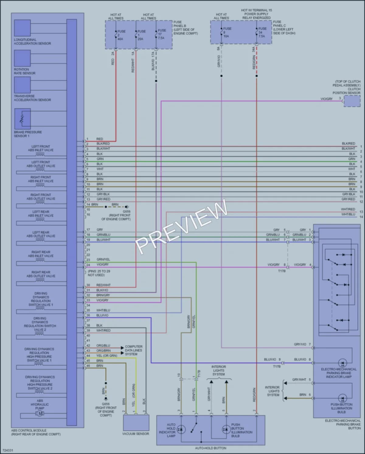 2020 Audi A3 Anti Lock Brakes wiring diagram preview