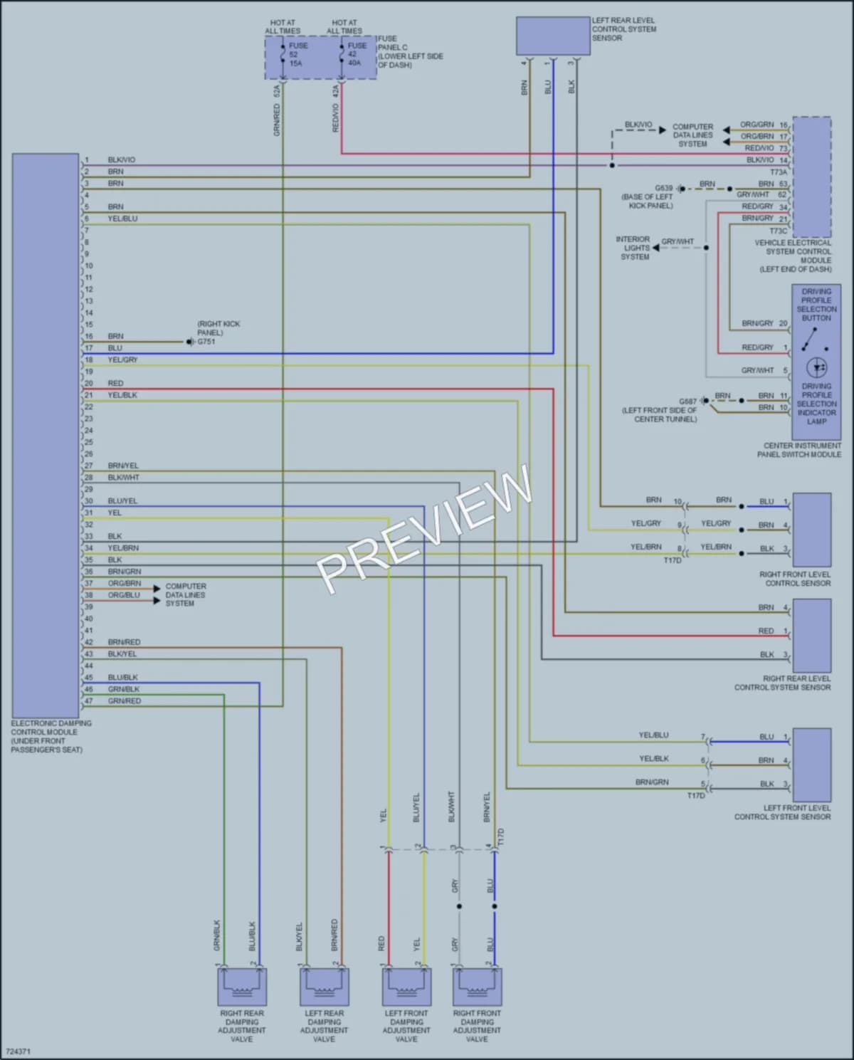 2020 Audi A3 Electronic Suspension wiring diagram preview
