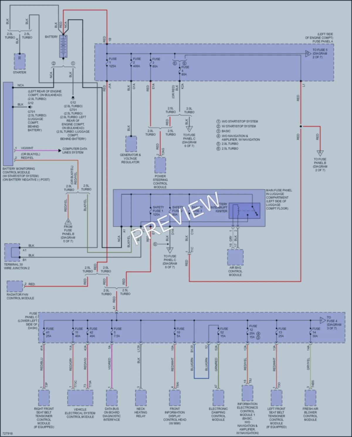 2020 Audi A3 Power Distribution wiring diagram preview