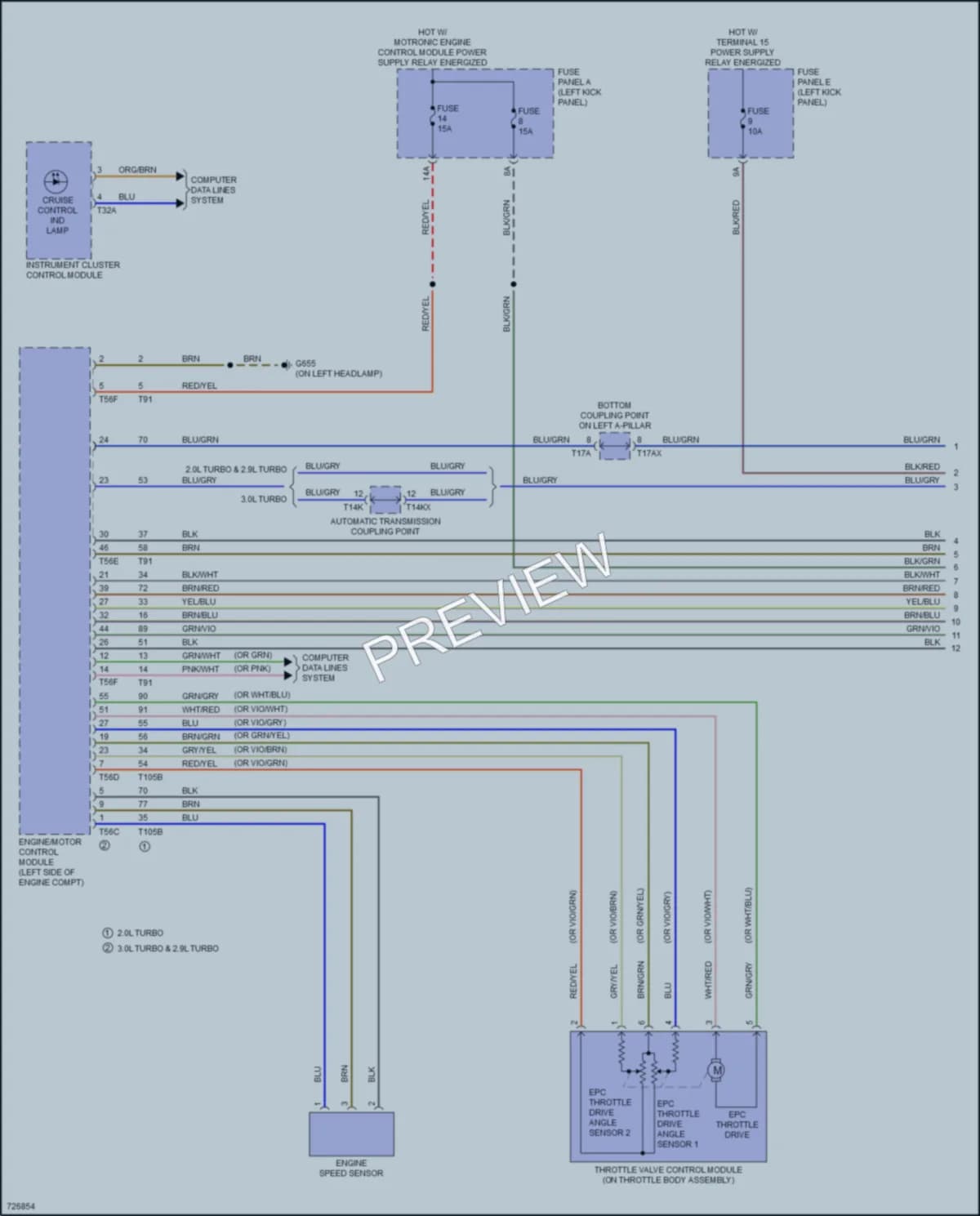 2020 Audi A6 Cruise Control wiring diagram preview