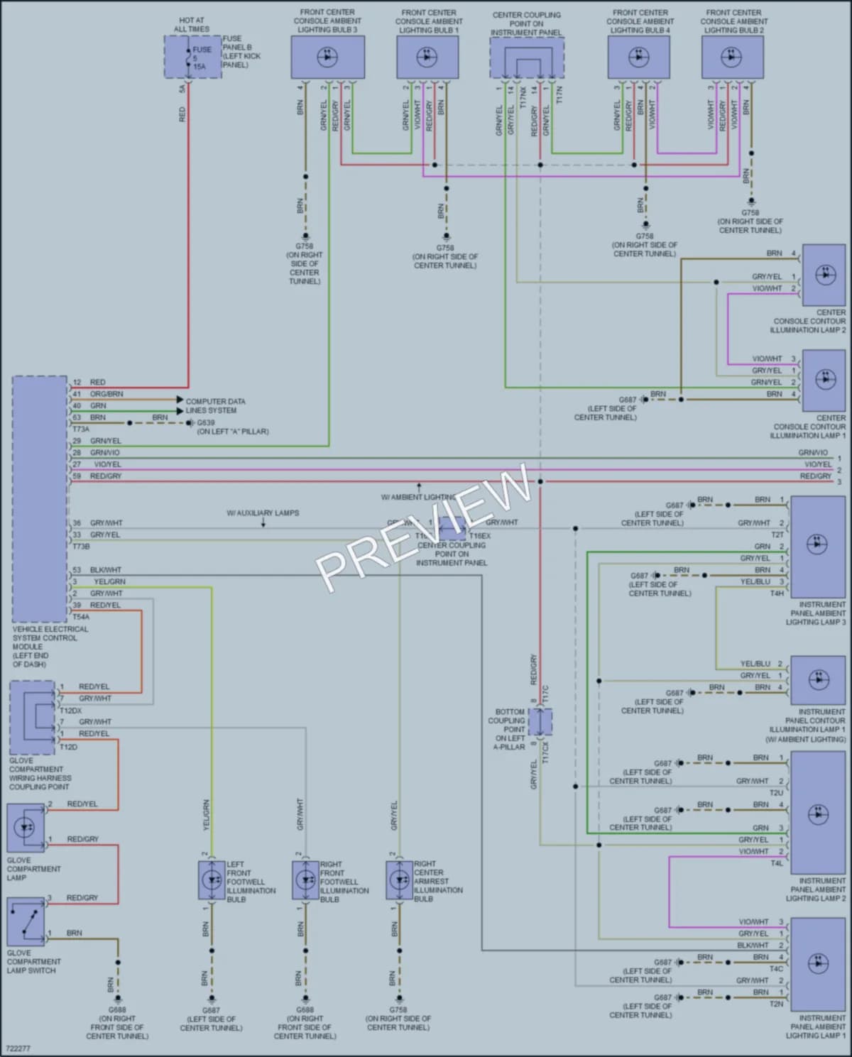 2020 Audi A6 Interior Lights wiring diagram preview