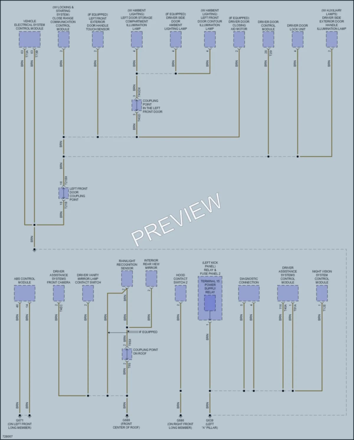 2020 Audi A7 Ground Distribution wiring diagram preview
