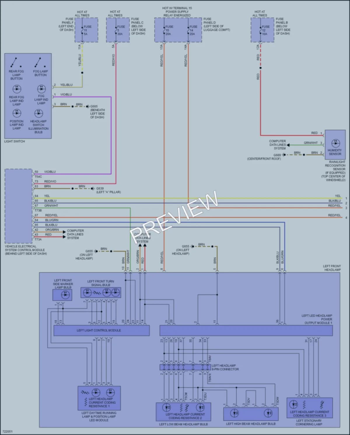 2020 Audi A8Le Headlights wiring diagram preview