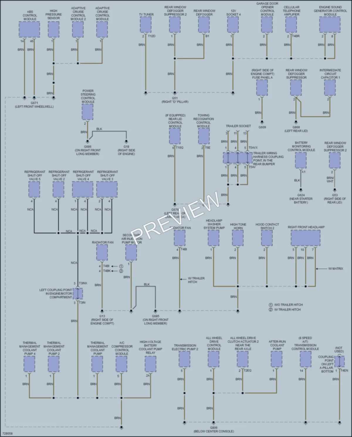 2020 Audi Q5e Ground Distribution wiring diagram preview