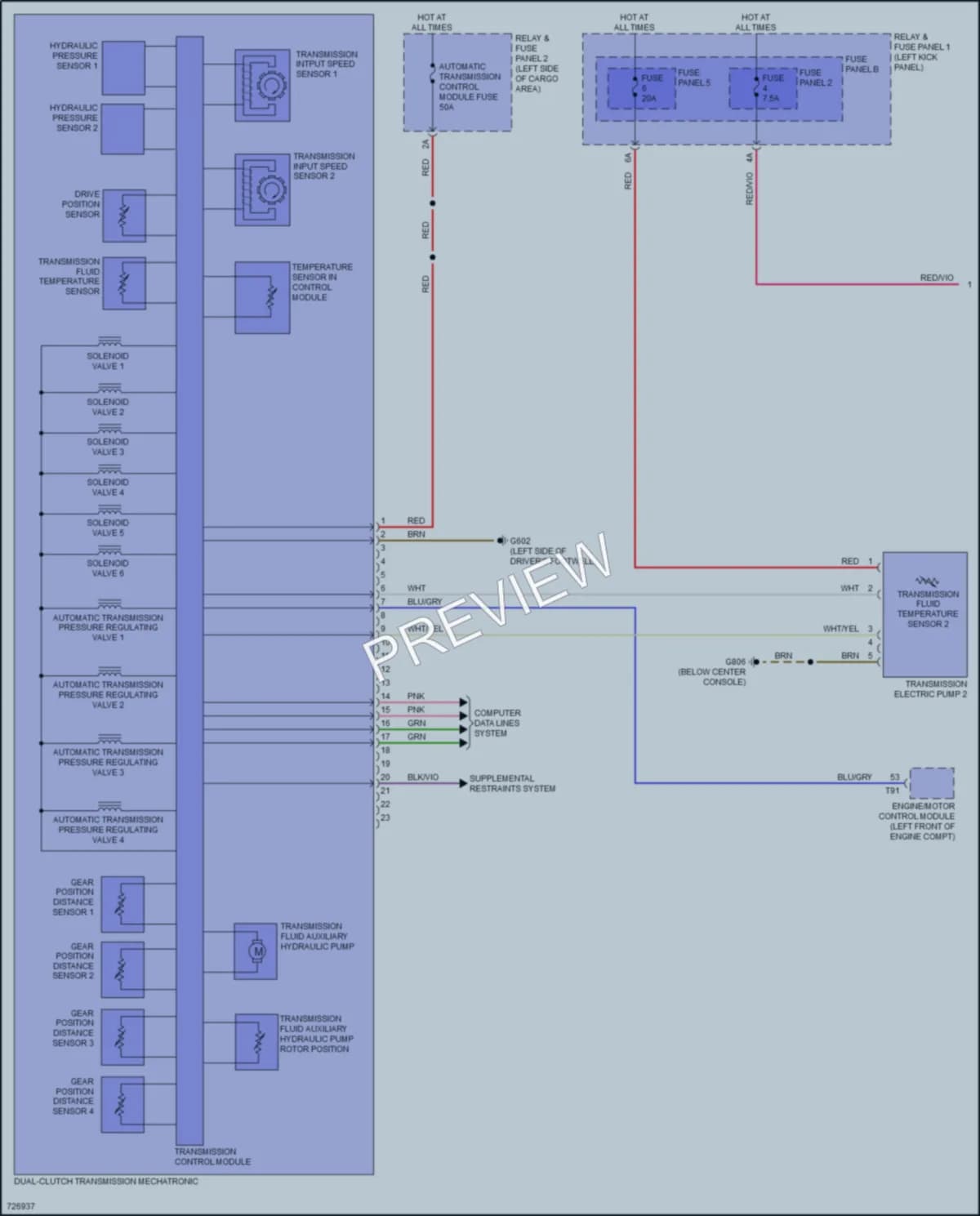 2020 Audi Q5e Transmission wiring diagram preview