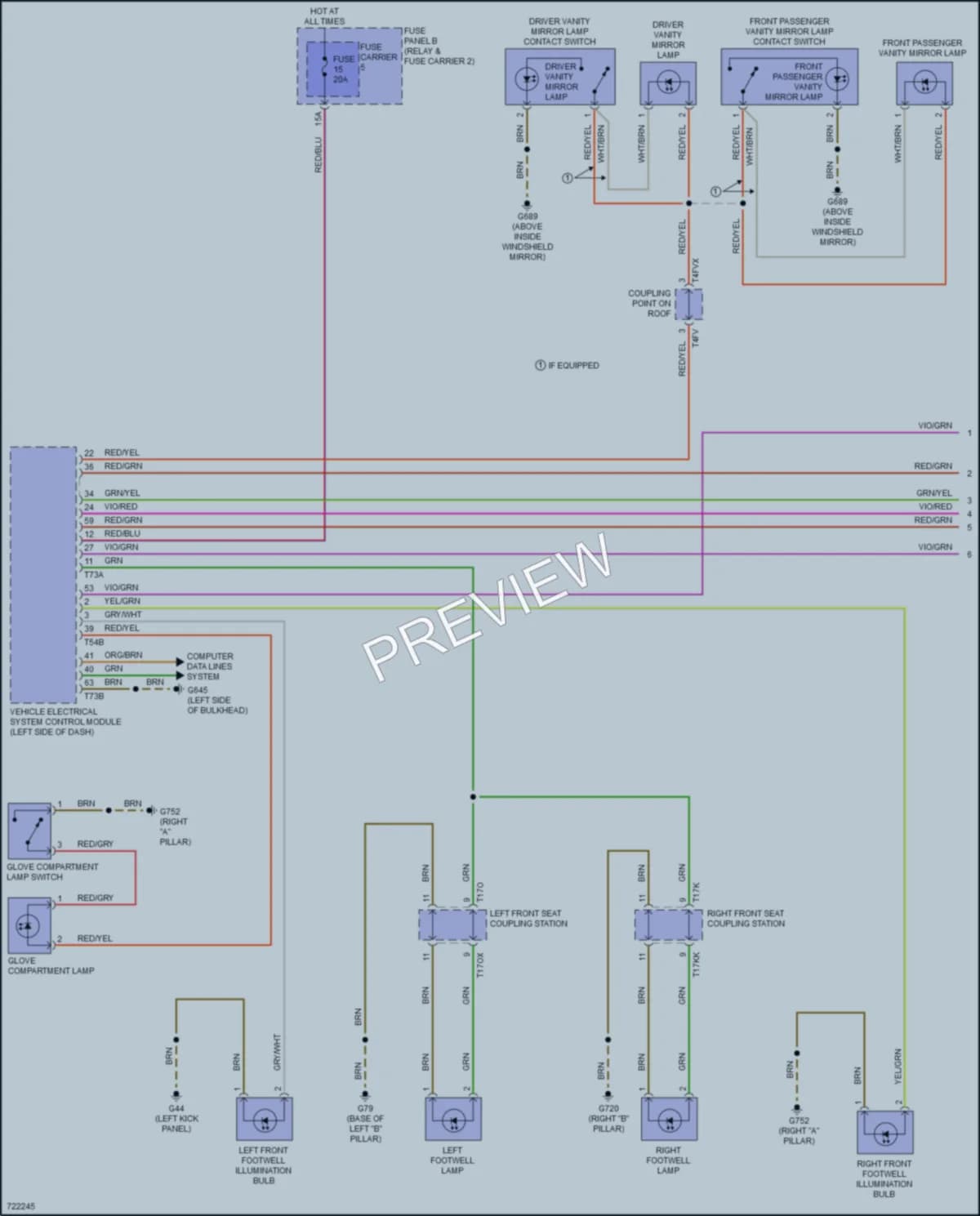 2020 Audi Q7 Interior Lights wiring diagram preview