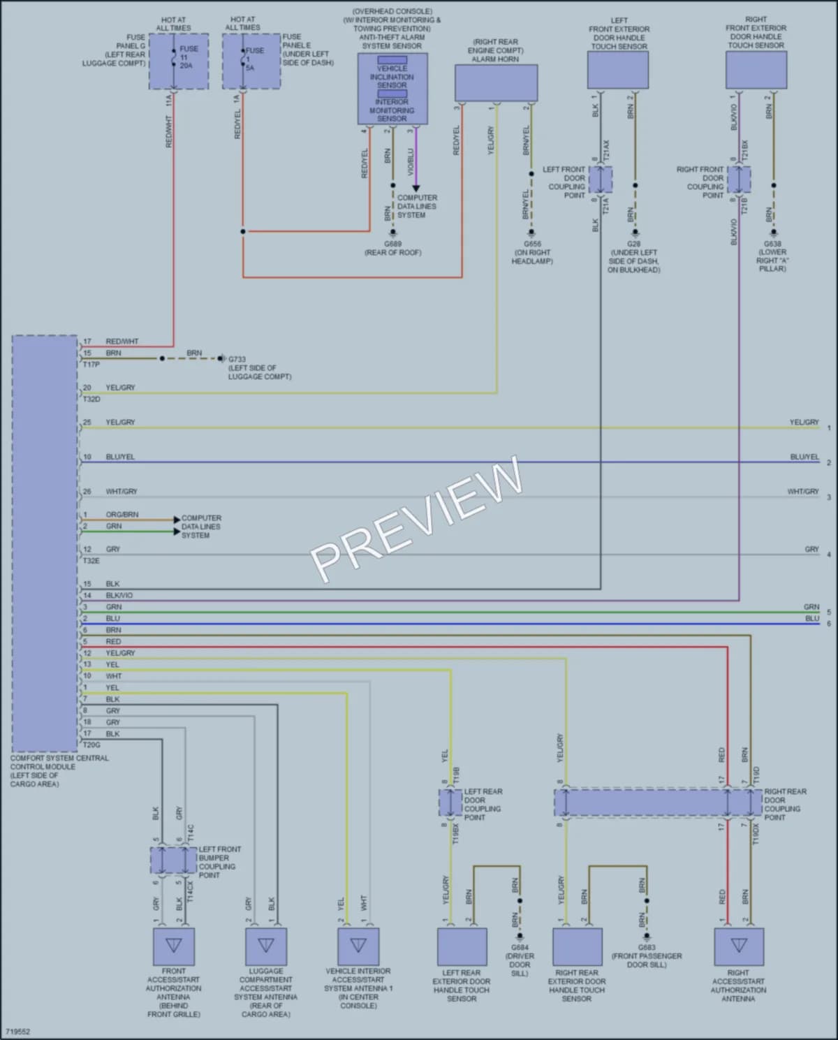 2020 Audi Q8 Anti Theft wiring diagram preview