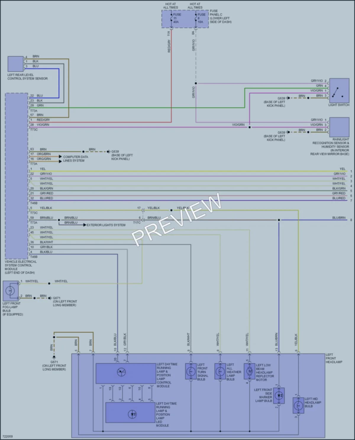 2020 Audi RS3 Headlights wiring diagram preview