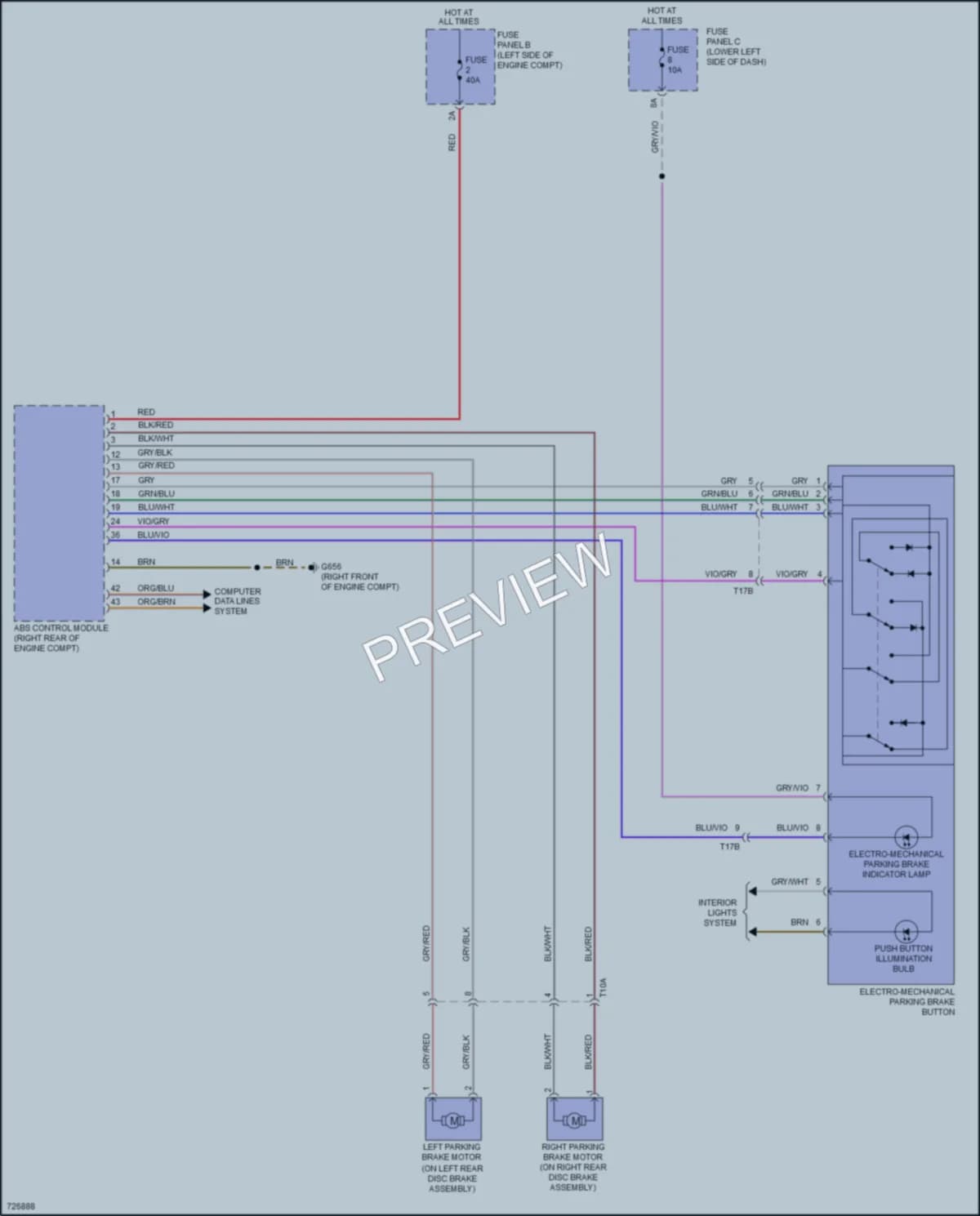 2020 Audi RS3 Shift Interlock wiring diagram preview